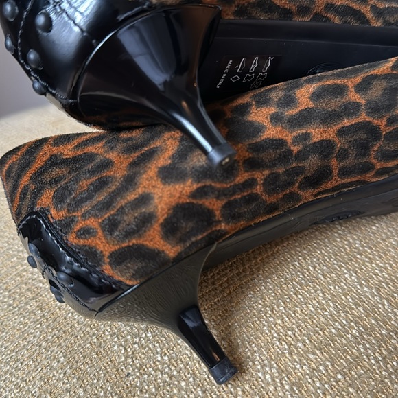 Tod’s Leopard Kitten Heels Pumps in Suede and Patent Leather - 39 - Picture 11 of 11